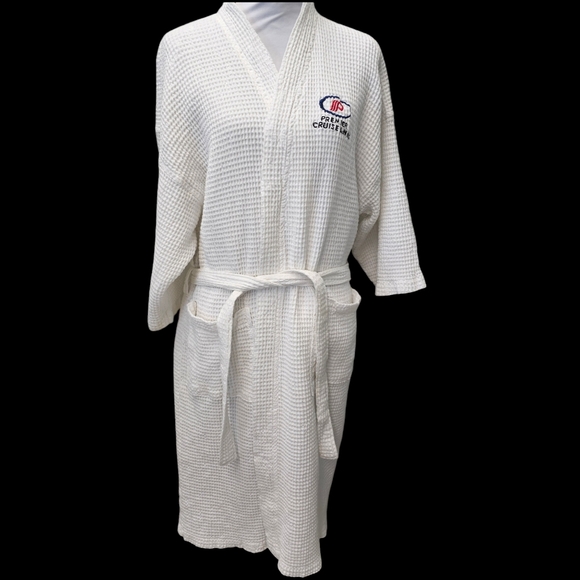 Vintage Premier Cruise Line Tie-Front Robe Cotton One Size - Picture 1 of 7